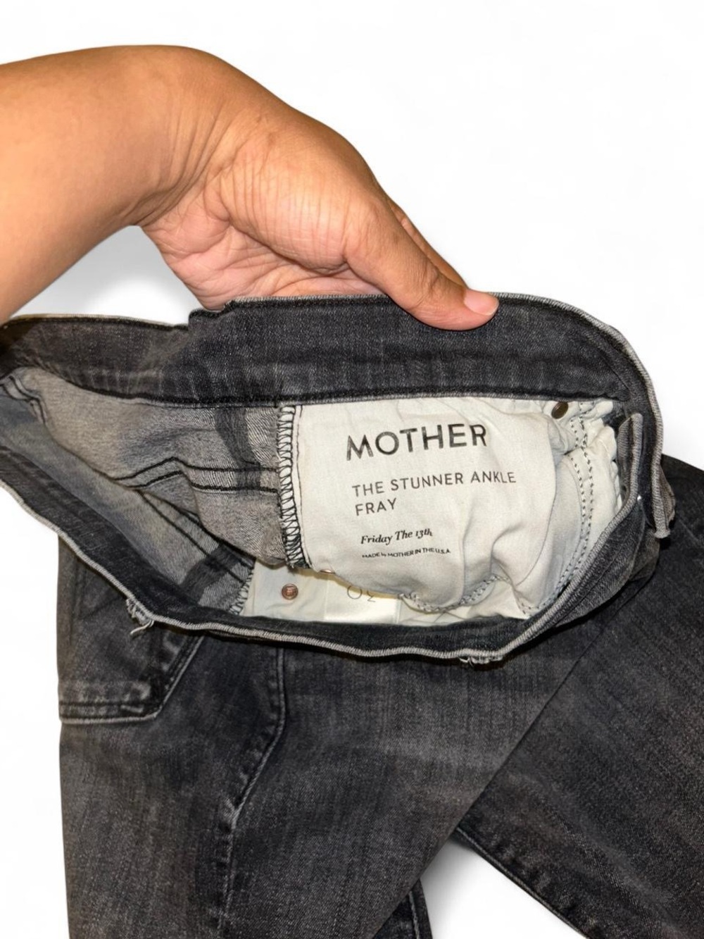 MOTHER Denim "The Stunner Ankle Fray" jeans Size 30 - Picture 4 of 8